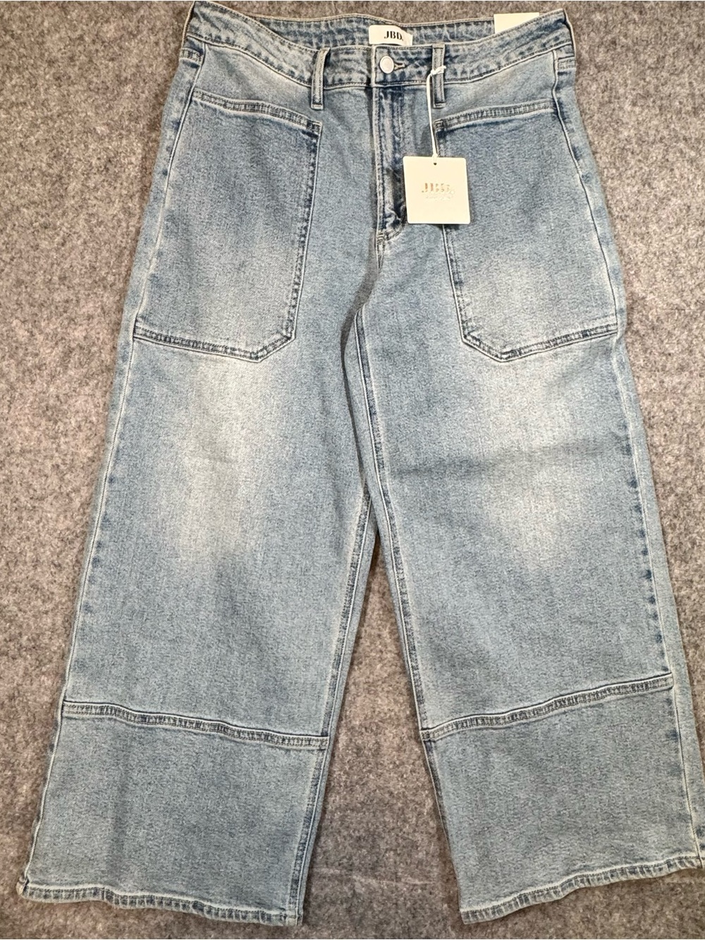 JBD Just Black Denim High Rise Cropped Wide Leg Jeans NWT Size 31